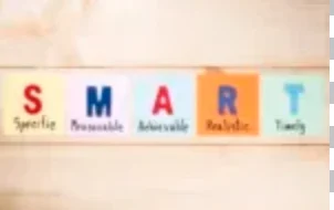 smart goals on wood background